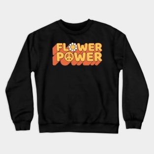 Flower power - floral groovy 70s Crewneck Sweatshirt
